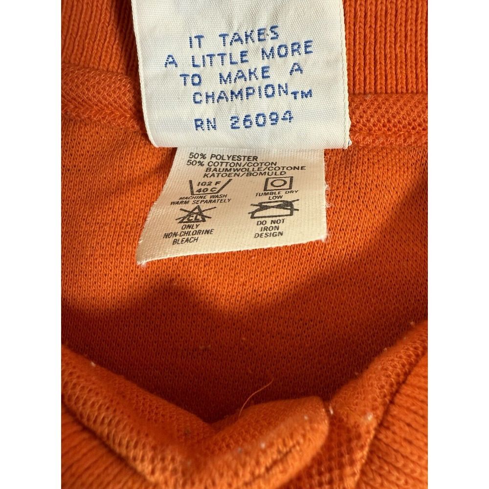 Clemson Tigers Champion Shirt Mens 2XL Orange Polo Made In USA Vintage 90s - Picture 4 of 15